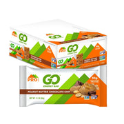 Probar GO Energy Bar Peanut Butter Chocolate Chip wrapper, gluten-free on-the-go snack.