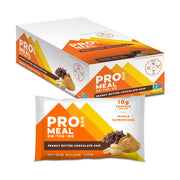 PROBAR Meal Bar packaging shows peanut butter chocolate chip flavor for on-the-go energy