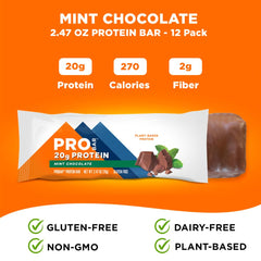 ProBAR Mint Chocolate ingredients emphasize plant-based, whole-food sources.