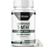 Probase Nutrition L-Methyl Folate capsules support daily methylation and mood balance