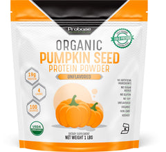 Probase Nutrition pumpkin seed protein powder jar front, ideal for plant-based post-workout shakes.