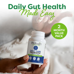 Probulin Daily Care packaging image shows convenient one-a-day capsule routine
