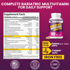 ProCare Health fast-dissolving veggie capsules for easy digestion after bariatric procedures.