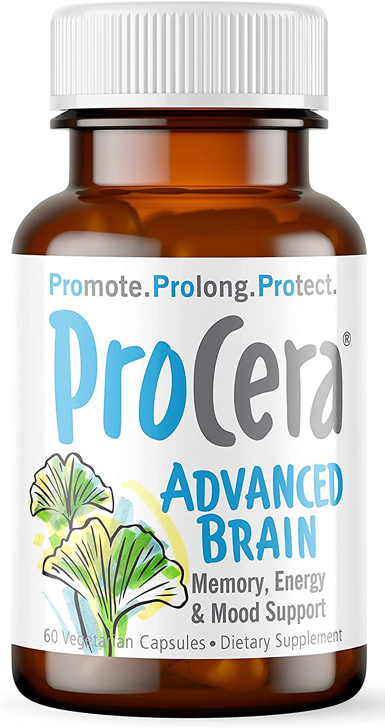 Procera Advanced Brain bottle close-up showing label for clarity and trust.