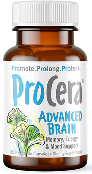 Procera Advanced Brain bottle close-up showing label for clarity and trust.