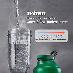 PROCHAIN shaker bottle holds 20 oz with clear measurement for precise mixing