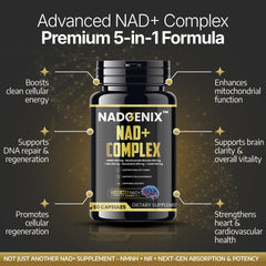 Product Maxx NADGENIX label closeup highlighting NMNH and ingredients