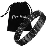 PROEXL Max magnetic bracelet matte black on the wrist offers minimalist style and durable comfort.