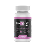Proferrin Clear bottle with capsules showcases convenient daily support.