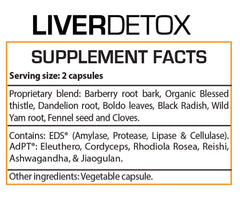Professional Botanicals Liver Detox capsules close-up highlighting vegan formula.