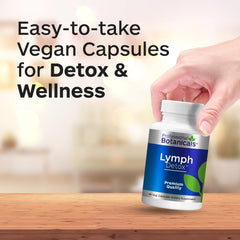 Detail of Professional Botanicals Lymph Detox label with ingredients.