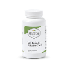 Bio Terrain Alkaline Caps bottle front showing mineral blend for hydration