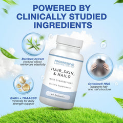 Progressive Laboratories Bamboo silica ingredient glass jar emphasizes skin smoothness