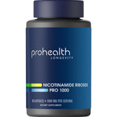 ProHealth Nicotinamide Riboside Pro 1000 bottle on display for NAD+ support