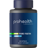 ProHealth Pure Fisetin bottle with capsules supports healthy aging.