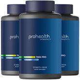 ProHealth TMG longevity bottle showing clear labeling for methylation support