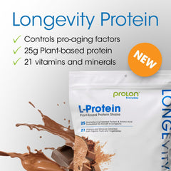 Prolon Longevity Protein Powder being poured for on-the-go nutrition