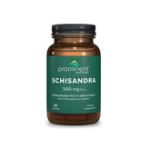 Prominent Nutrition Schisandra bottle label highlights no artificial colors for clean supplement choices.