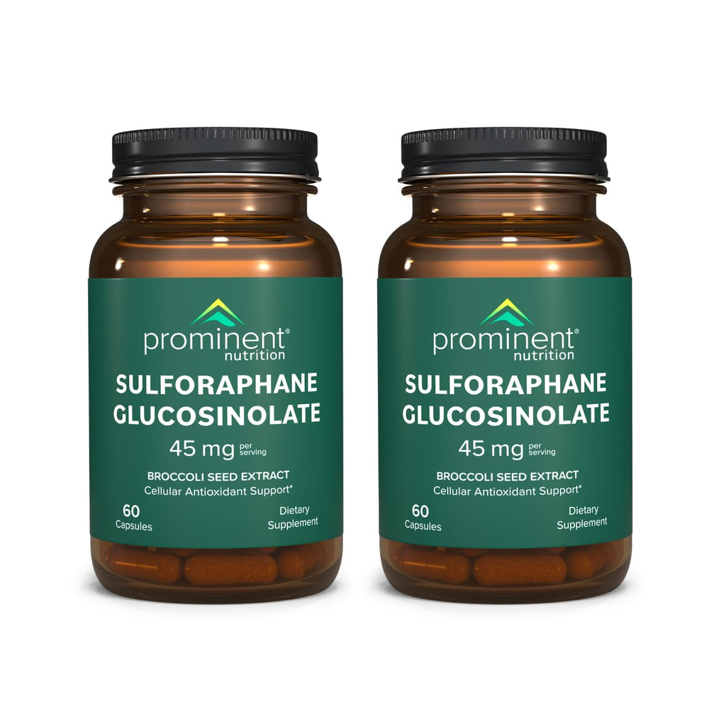 Prominent Nutrition Sulforaphane bottle front for easy daily supplementation.