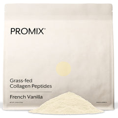 Promix Nutrition collagen powder vanilla bottle, ready for daily protein support
