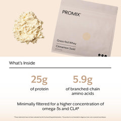ProMix Nutrition grass-fed whey ingredients close-up for clean nutrition