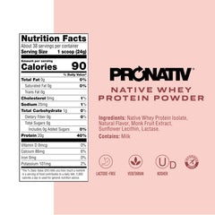 Pronativ silky strawberry pour demonstrates easy mixing with natural flavor