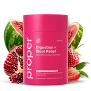 Proper Pinks Digestion bottle label highlighting probiotic blend for gut support