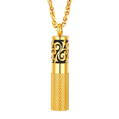 PROSTEEL Diffuser Necklace pendant 18k gold plated for elegant aromatherapy on the go