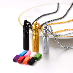 PROSTEEL diffuser necklace with 8 reusable sponges for easy scent refresh.