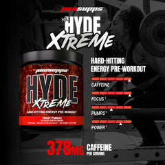 Scoop of Mr. Hyde Xtreme pre-workout prepared for a pre-workout mix