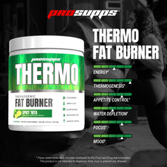Close-up of PROSUPPS Spicy Rita label highlighting blend for energy and focus
