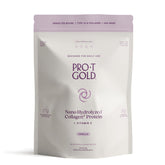 ProT Gold vanilla collagen tub displaying 17g protein per serving