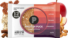 Protein Puck Harvest Moon apple cinnamon pecan bar: wholesome vegan protein snack for busy days.