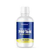 Proteinex liquid hydrolyzed protein bottle shows ready-to-drink convenience