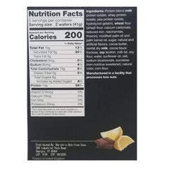 ProtiFit Lemon Wafer Bar pack back displays nutrition details for a low-calorie snack