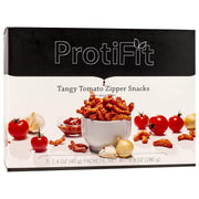 ProtiFit Tangy Tomato Zipper Snacks pack showcases bold flavor and protein-packed bite.