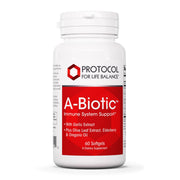 PROTOCOL FOR LIFE BALANCE A-Biotic softgels bottle front view for daily immune support