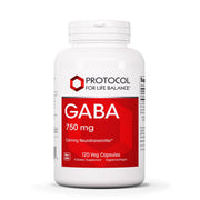 Protocol for Life Balance GABA 750mg bottle front for daily relaxation support