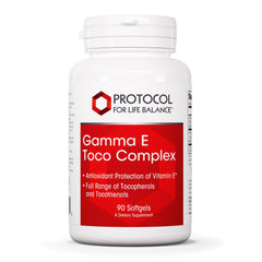 PROTOCOL FOR LIFE BALANCE Gamma E Toc Complex bottle front showing antioxidant support