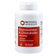 PROTOCOL FOR LIFE BALANCE glucosamine-chondroitin-msm bottle supports daily joint comfort.