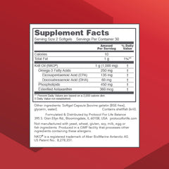 Protocol for Life Balance krill oil softgels for easy daily DHA and EPA intake.