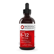 Protocol for Life Balance Liquid B-12 bottle with dropper for daily vitamin intake and support
