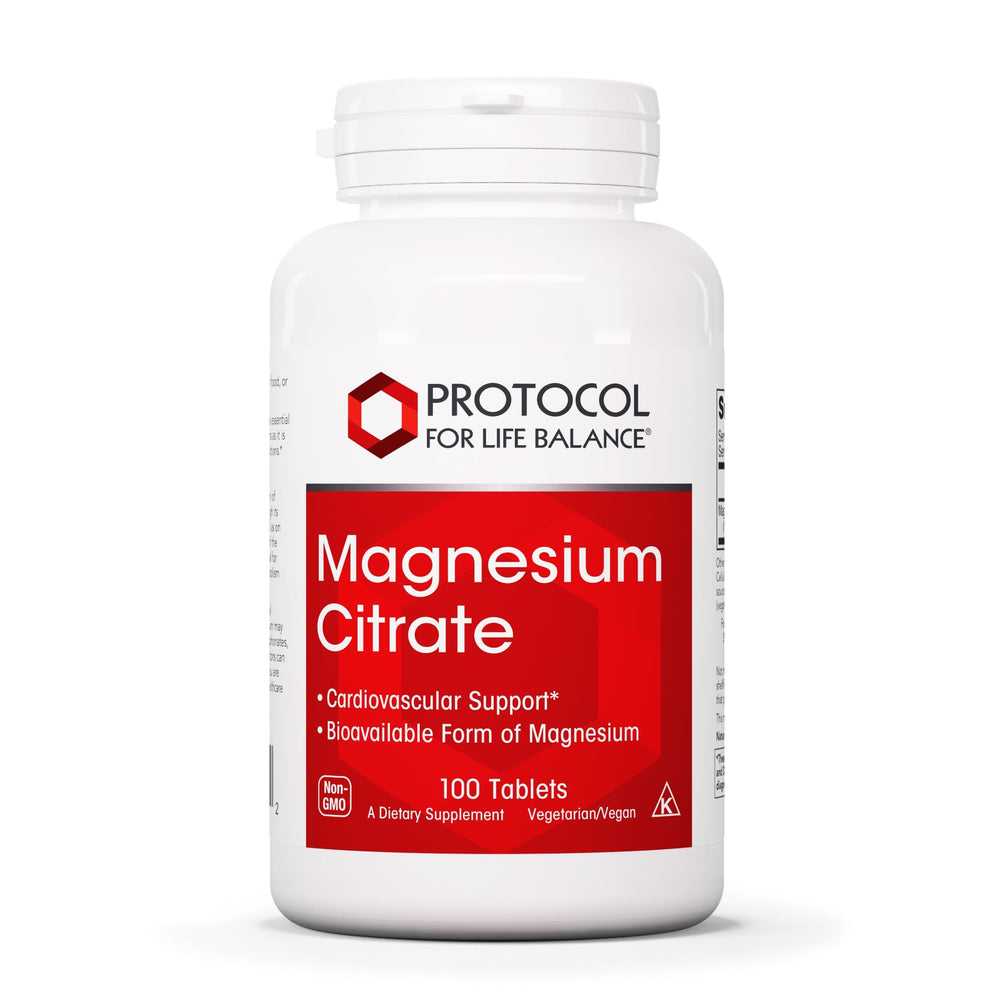 PROTOCOL FOR LIFE BALANCE magnesium citrate bottle shows 400mg serving for daily mineral intake