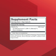 Protocol for Life Balance MK-7 bottle back with dosage information for vascular health.