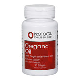 Protocol For Life Balance oregano oil softgel bottle with carvacrol-rich formula for digestive comfort