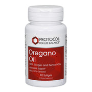 Protocol For Life Balance oregano oil softgel bottle with carvacrol-rich formula for digestive comfort