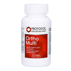 Protocol For Life Balance Ortho Multi bottle front view showing complete multivitamin packaging.
