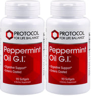 Protocol For Life Balance Peppermint G.I. bottle with enteric-coated softgels for digestive support