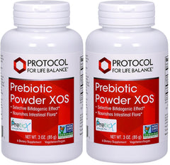 Protocol for Life Balance Prebiotic Powder XOS bottle promotes daily gut support.