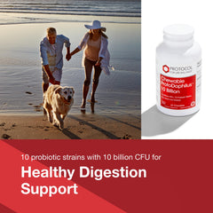 Proto Dophilus ingredient panel emphasizing gluten-free, dairy-free, vegan-friendly formulation